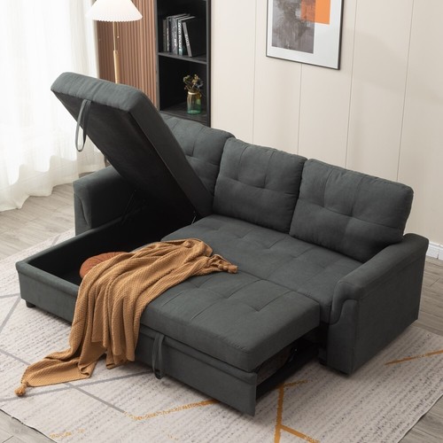 Grey fabric seater - fabric, 3