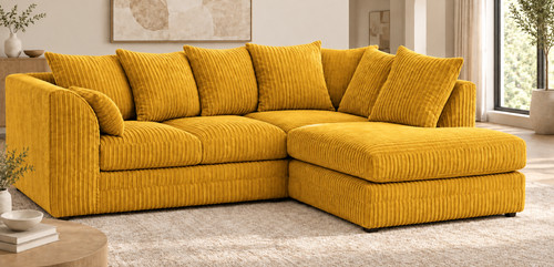 Jumbo cord corner sofa - cord,