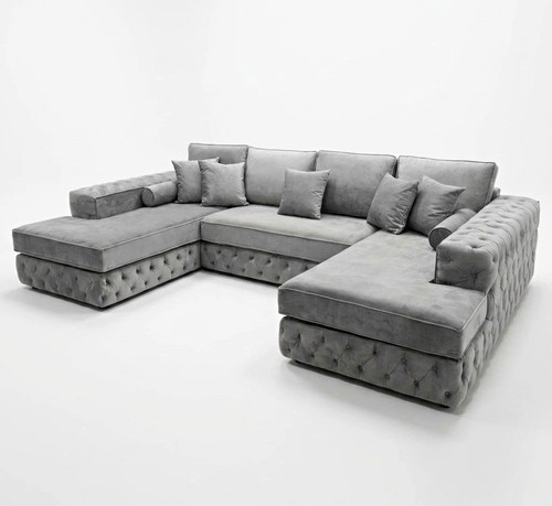 Handmade shaped grey plush - grey,