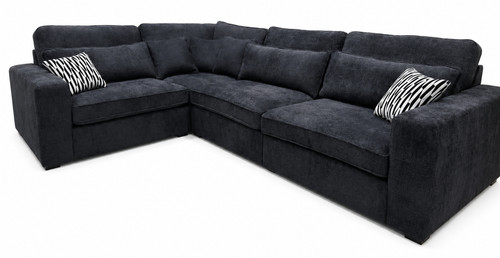 Ruby corner shape sofa black - corner,