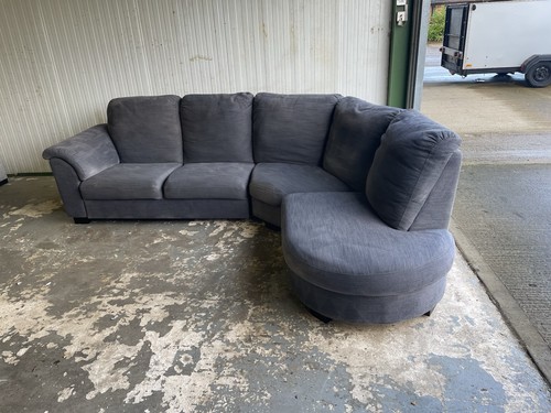Ikea grey fabric corner sofa - grey,