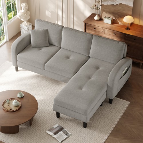 Shape corner sofa linen - l,