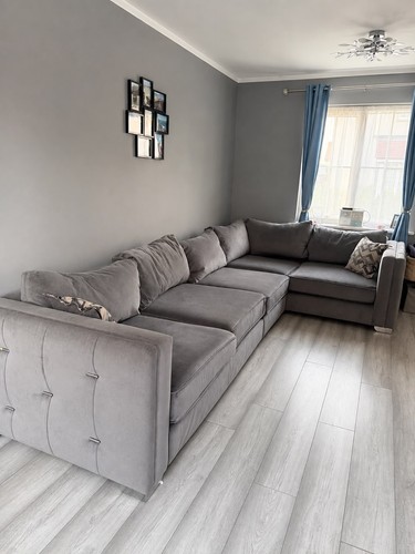 Grey corner sofa sectional - grey,