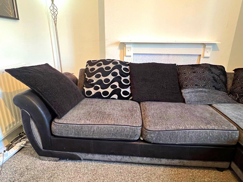 Grey black corner sofa - sofa, 6