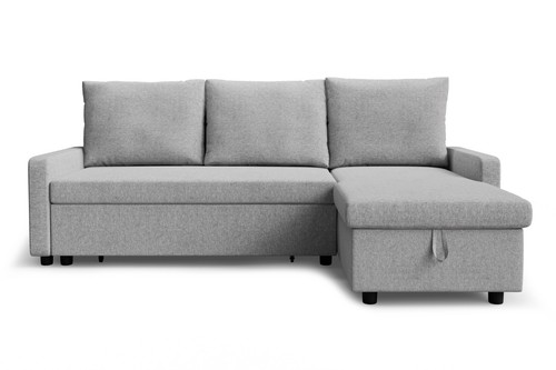 Grey corner sofa bed - sofa,