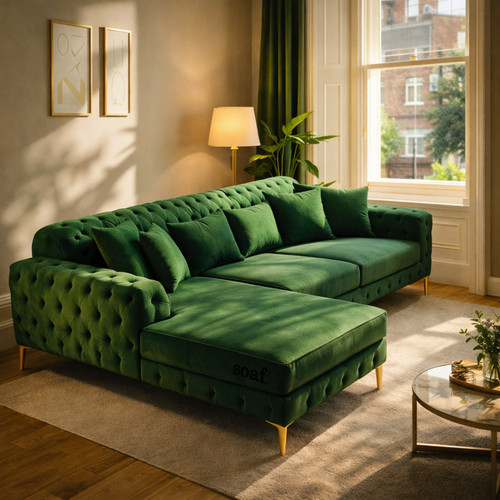 Chesterfield chaise sofa - chaise,