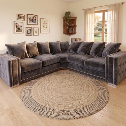 Ruby plush velvet - ruby, sofa