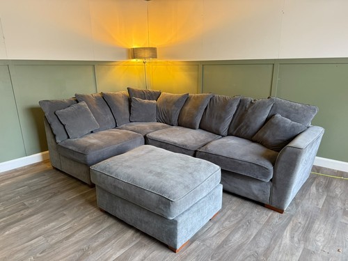 Grey corner sofa with - grey,