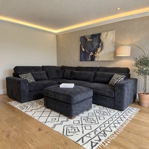 Luxury ruby corner sofa - ruby,