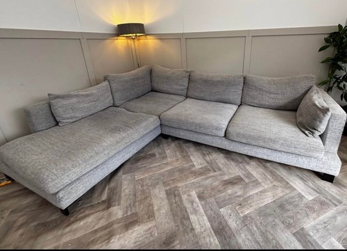Large grey corner sofa - large,