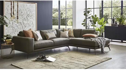 Dfs grey leather corner - dfs,