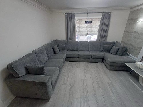 Corner grey sofa and - grey,