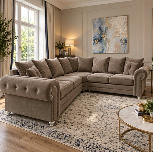 Rahman sofas grey velvet - rahman,
