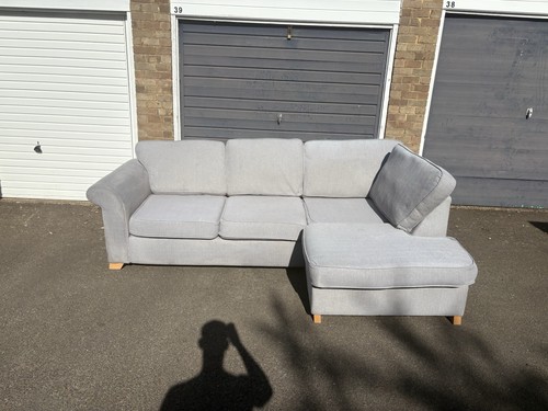Light grey dfs corner sofa - light,