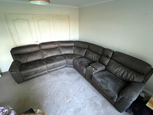 Dfs grey fabric corner sofa - grey,