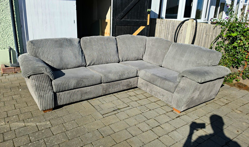 Dfs grey corduroy - corduroy, sofa