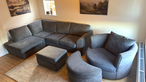 Grey fabric piece - fabric,
