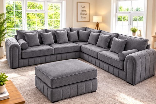 Brand new grey shaped corner - new, l-shaped
