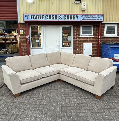 Large beige corner sofa - beige,