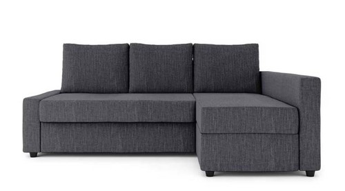Ikea grey corner sofa - bed, with