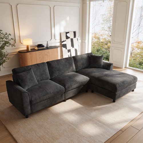 Shaped corner sofa dark - corner,