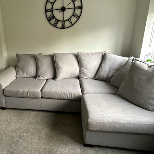 Dfs grey fabric corner sofa - dfs,