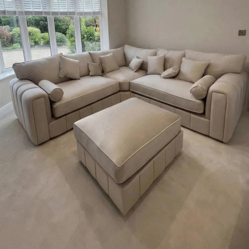 Corner sofa velvet - sofa,